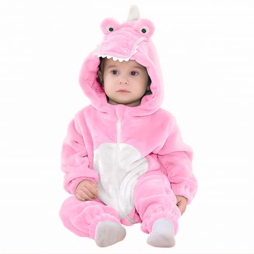 LOLANTA Baby krokodil alligatordräkt, Gator plysch huva djur sparkdräkt fin utklädnad