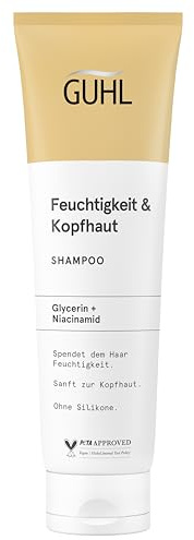 Guhl Feuchtigkeit & Kopfhaut Shampoo - Inhalt: 150 ml - Mit Glycerin & Niacinamid - Sanft zur Kopfhaut - Ohne Silikone