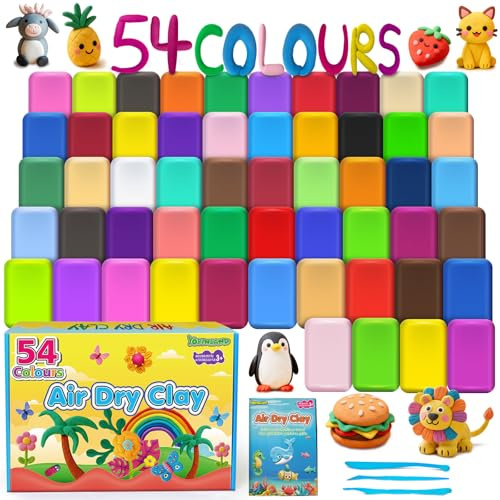 Juego De Arcilla Para Modelar, 54 Colores, Para Niños, Regalo Para Niños Y Niñas De 3 A 12 Años