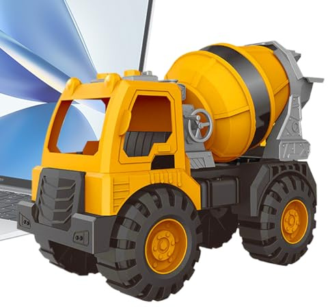 Generisch Set di veicoli da costruzione extra grande – 31 cm escavatore simulazione, betoniera e attrezzi per escavatore a sabbia | giocattoli per bambini da cantiere | confezione regalo per bambini |