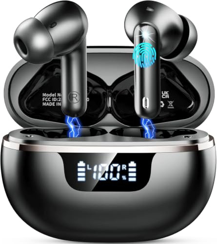 Auriculares Inalambricos Bluetooth 5.4 HiFi Estéreo, 48H Cascos Bluetooth