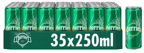 Perrier Sparkling Natural Mineral Water Cans 35x250ml