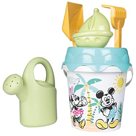 Smoby Micky Green, gefüllter Eimer – Gießkanne + Sandform ab 18 Monaten – 862138 Blau