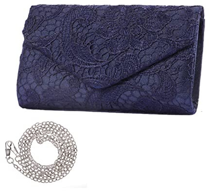 Damen Abendtasche Spitze Clutch Elegant Hochzeit Taschen Umhängetasche Handtasche Satin Bag und Party Ball Abend Handtasche Brauttasche Schultertasche