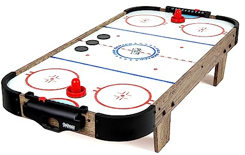 GoSports 40 Inch Table Top Air Hockey Game for Kids - Oak