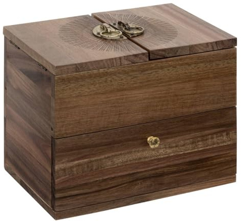 Atmosphera - Boite à bijoux Jil en bois 16x14cm