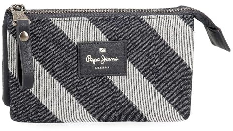 Pepe Jeans Celine Geldbörse, Umhängetasche, aus Polyester und Details aus Kunstleder, Dunkelblau von Joumma Bags, blau, 17.5 cm x 9.5 cm x 2 cm, Geldbörse