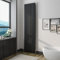 Biubiubath Oval Black Double Modern Central Heating Radiator Designer 1800x472mm Radiator