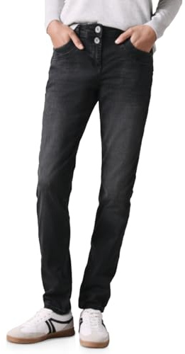 Cecil B377687 Jean Coupe décontractée, Gris foncé délavé, 33W x 28L Femmes