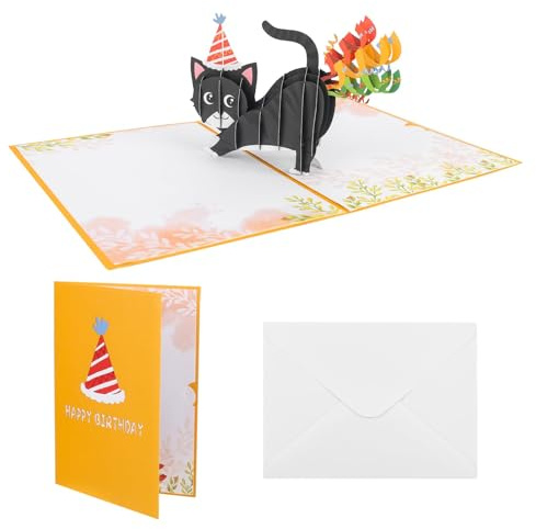 Biglietto di auguri di compleanno pop-up 3D, divertente, biglietto di auguri con busta, cartolina, biglietti di incoraggiamento per la famiglia, gli amici e gli amanti