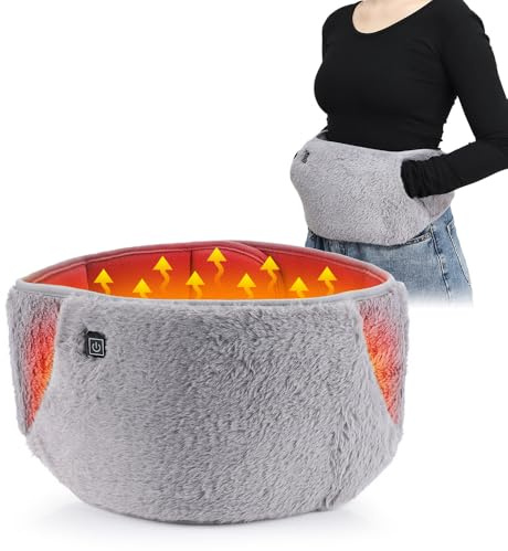 2 in 1 Electric Heated Waist & Hand Warmer Belt, 3 Heating Settings, Cold Protection USB Charging, Plug and Play, Machine Washable