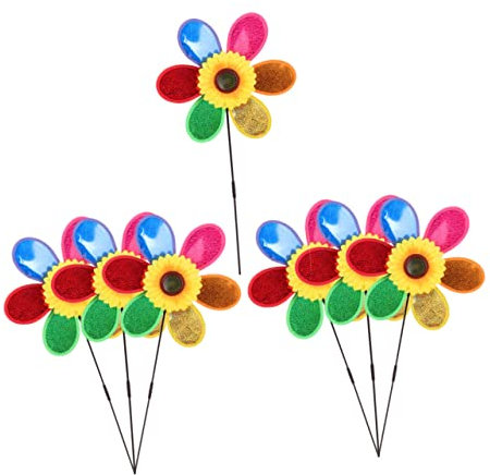 KONTONTY Giochi da Giardino Mulino A Vento Rotante Portatile Decorazione Ornamento per Bambini Colore Casuale