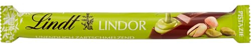 Lindt Schokolade | LINDOR Stick Pistazie | 38g | Vollmilch-Schokolade mit zartschmelzender Pistazien-Creme-Füllung | Schokoladen-Stick