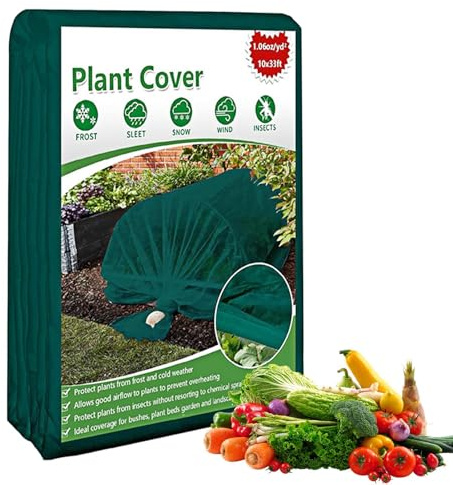 Zestivra Fundas para plantas de invierno – Cubierta anticongelante | Resistente aislamiento de jardín, protección contra el frío reutilizable con capa transpirable para huerto, vivero e invernadero