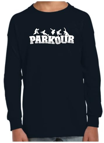 the Fan Tee Camiseta Infantil Manga Larga de Niño Niña Deportes Parkour Freerunning Moda Urbana 002 12 años