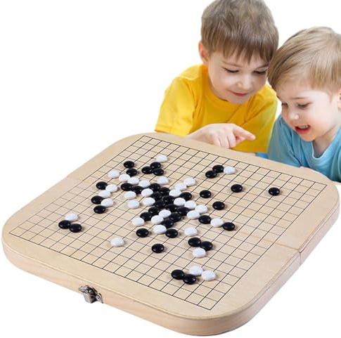 Juego de Go Game - de de Madera Plegable, Juego de clásico Gomoku | Estrategia China, educativa para niños, Adolescentes, Familia, Viajes, cumpleaños, Juguete de Regalo na