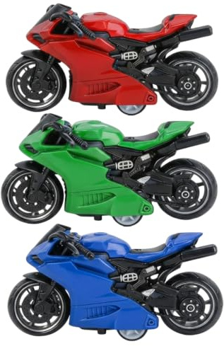 YFHUVB 3pcs Motorcycle Model, Motorcycle Replicas, Display Models For Adult Collectors, Pull Back Mechanism Design, Vibrant Colour Variations