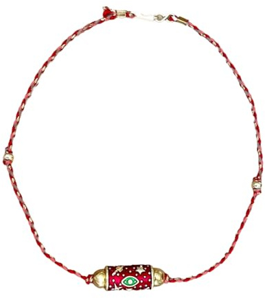 Linvimia Cadena de cordón de rosa con revestimiento cultural, joyería tradicional exitosa para ocasiones informales, joyería exitosa, One Size, como se describe, como se describe