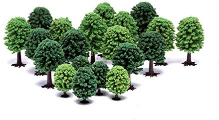Hornby R7198 Hobby' Deciduous Trees for Model Railway OO Gauge, Model Train Accessories for Adding Scenery, Dioramas, Woodland, Buildings and More, Model Making Kits - 1:76 Scale Model Accessory