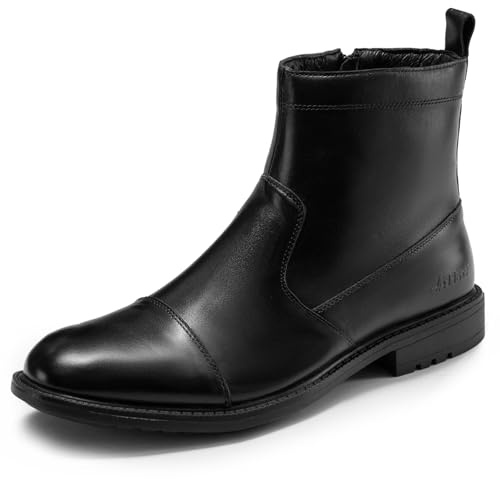 Arkbird Men's Chelsea Boots Zip Ankle Dress Boot Genuine Leather Boots for Casual and Formal