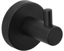 RAHBI Montaggio a Parete Ganci for Accappatoio Appendiabiti in Stoffa Bagno Accessori for la Cucina Scaffale Doppio Gancio in Oro Rosa Spazzolato Oro Cromato Nero Leisurely (Color : Matte Black)