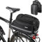 ROGTYO Fahrradtasche für Gepäckträger, Gepäckträgertasche Fahrrad, Erweiterbar auf 27L Wasserfest Reflektierend Fahrradtasche gepäckträger mit Tragegriff & Schultergur