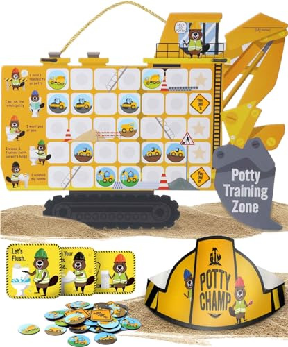 Tableau d'apprentissage de la propreté avec 35 autocollants, 3 autocollants de rappel et couronne pour les tout-petits garçons et filles – Récompenses d'apprentissage de la propreté pour enfants