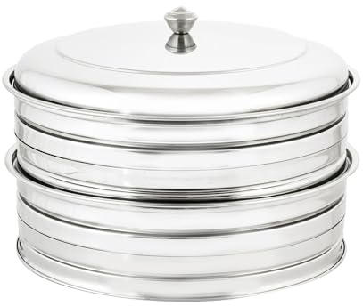 Holy Communion Trays for Churches with Lid, Set of 2, 80 Cup Silver Steel Stackable Communion Tray, Reusable Communion Cups, Church Sign Knob, Rust Proof, Dust Proof, Dishwasher Safe