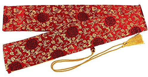 Kinesisk Kung Fu svärd väska, Silk Chinese Sword Bärväska Knivväska Katana Sword Japanese Samurai,E (Color : B)