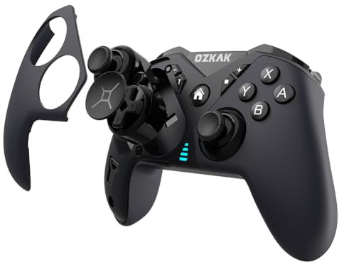 Ozkak Modular Wireless Pro Controller for Switch/OLED/Lite, Gamepad with Programmable Back Buttons/Turbo/Motion/Vibration/Wake-up Function, Black