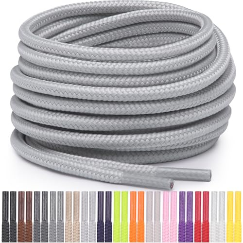 Miscly Cordones Redondos para Zapatos, Zapatillas y Botas - Disponibles en Múltiples Longitudes y Colores