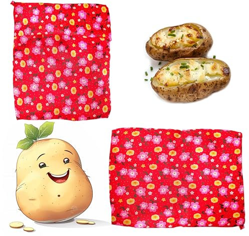 KR. LIF 2 Pack Potato Express Microwave Bag – Baked Potato Microwave Bag for Perfectly Cooked Potatoes – Microwave Potato Bags for Fast and Easy Cooking