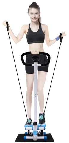 Mini stepper para el hogar, fitness Stepper Up Down Swing Stepper Mini Stepper Sport Stepper Twister Stepper Twister Stepper con bandas de resistencia, bajo impacto ejercicio stepper