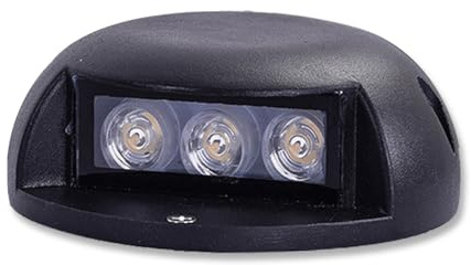 VSHENG Bajo Voltaje Lámpara Empotrable En El Suel Luces Enterradas IP65 A Prueba De Agua 1 Lados Brillan 12/24 V LED Luz Subterránea para Escaleras, Terraza, Pasillo, Balcón Lámpara De Paisaje(Warm wh
