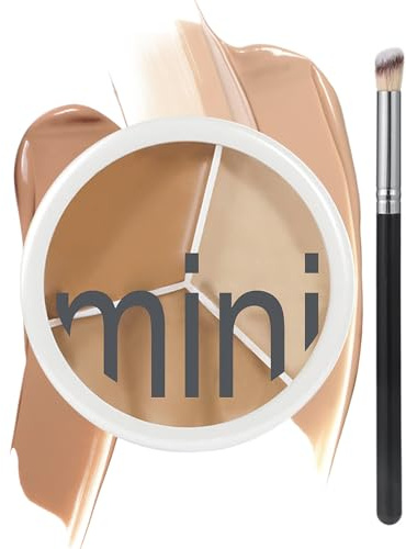 EONFAVE 3 in 1 Concealer Palette, Wasserfest & Langanhaltend, 3 Farben, Contour & Highlighter, Korrigiert Dunkle Augenringe & Feine Linien, Hohe Deckkraft, 15g