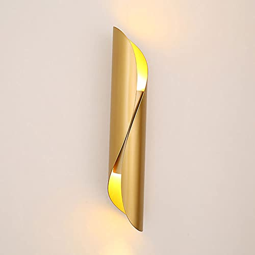 Modern Minimalist 2-Light Wall Sconce with Metal Spiral Design - G9 Light Source Decorative Fixture for Living Room, Bedroom, Hallway, and TV Wall
