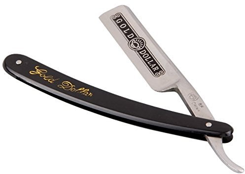 Ultnice - Navaja de afeitar de doble filo de diamante, color negro y plateado