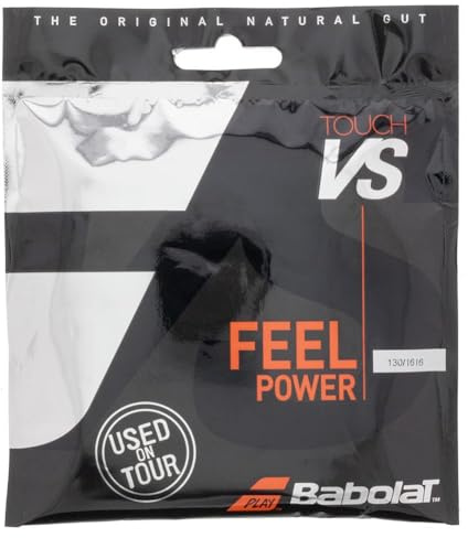 Babolat VS Touch (16-1.30mm) Natural Gut String (Natural, 16)
