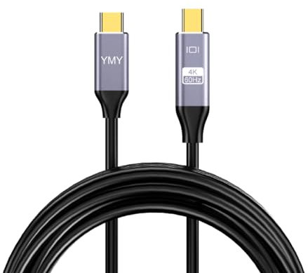 YMY USB Type-C auf Mini Displayport Kabel, 1,8m 4K@60Hz USB C zu Mini DP Video Konverter Kabel Unterstützung Screen Mirroring Mode Extend Mode, Nicht Bidirektional Übertragung