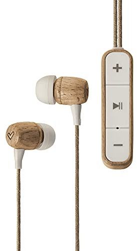 Energy Sistem Earphones Eco Bluetooth Beech Wood Auriculares (Intrauditivos, Madera Sostenible, Cable de cáñamo, Micrófono, USB Tipo C, Bluetooth 5.1)- Haya