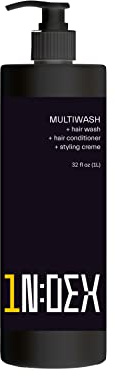 Index Type:1 Multiwash Hair Wash, Co-Wash, Conditioner, Masque, Leave-In, Styling Creme | Preserves Color | Great for Waves, Curls & Frizz Prone Cuticles | Liter 32 fl oz -