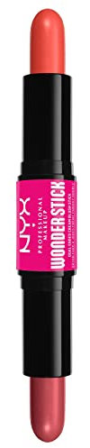 NYX Professional Makeup Blush, With Hyaluronic Acid, Hydrates, Blendable Texture, Vegan, Wonder Stick, Honey Orange + Rose