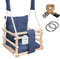Babyschaukel Indoor aus Holz - Kinderschaukel - Schaukel für Türrahmen 3in1 mit Kissen und Sicherheitsgurt - Langlebig