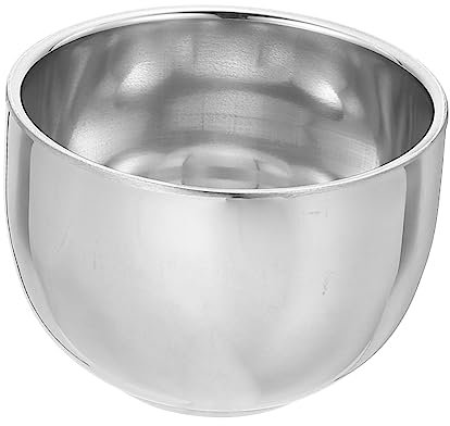 SOESFOUFU Edelstahl Rasierschale Mit Doppelwandiger Isolierung Fassungsvermögen Stabile Runde Basis Ergonomischer Griff Angenehm Zu Greifen Für Herrenrasur Und Schaumbildung Zuhause