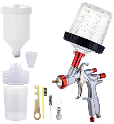 DAXINYANG YT-160 LVLP Paint Guns Automotive with 20 Ounce Disposable Paint Cups, R500 LVLP Spray Gun, Car Paint Gun Sprayer, Paint Gun for House Painting, Car, Furniture, Varnish and Top Coat