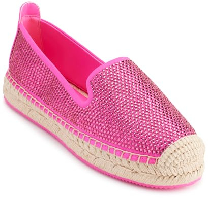 DKNY Mally Rhinestone-Espadrille, Plataforma Mujer, Color Rosa, 37 EU