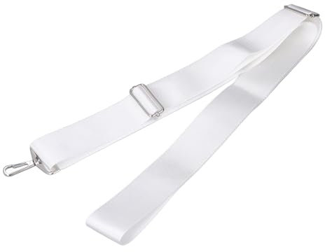 Tennisnetz-Mittelgurt, 2,2 M, Weiße, Höhenverstellbare Tennisnetzgurte mit Edelstahlschnalle für Park, Stadion, Fitnessstudio, Auffahrt, Garten, Hinterhof, Spielplatz