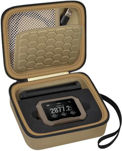 PAIYULE Tragetasche für Garmin Xero C1 Pro Chronograph, Ballistischer Präzisions-Reise-Organizer, Aufbewahrungshalter mit Netztasche, tragbares Ladegerät (nur Tasche) (grün)