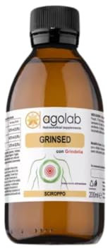 Agolab - Grinsed Tosse Sciroppo Naturale Sollievo Tosse Secca e Grassa Con Timo Grindelia e Propoli Azione Emolliente e Lenitiva Integratore Respiratorio Provalo come Tisana