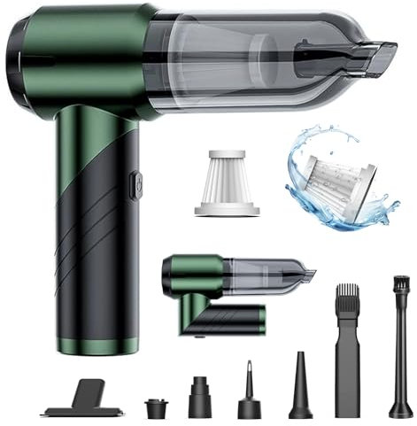 Handheld Cordless Vacuum Cleaner - 20000Pa Powerful Car Vacuum with 6000mAh Battery & 2 HEPA Filters | USB Rechargeable for Pet Hair, Car Seats, Bedding, Home Cleaning